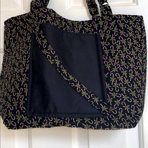 Candy Cane Holiday tote